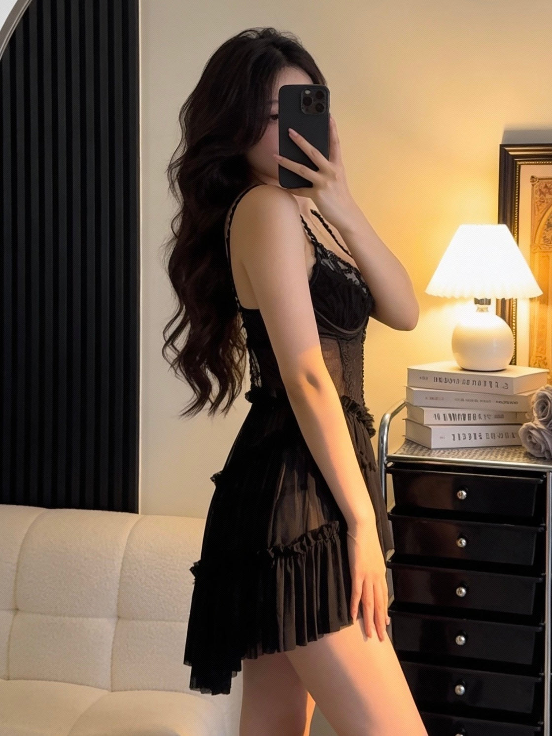 Underwire Lace Strap Dress【0368】