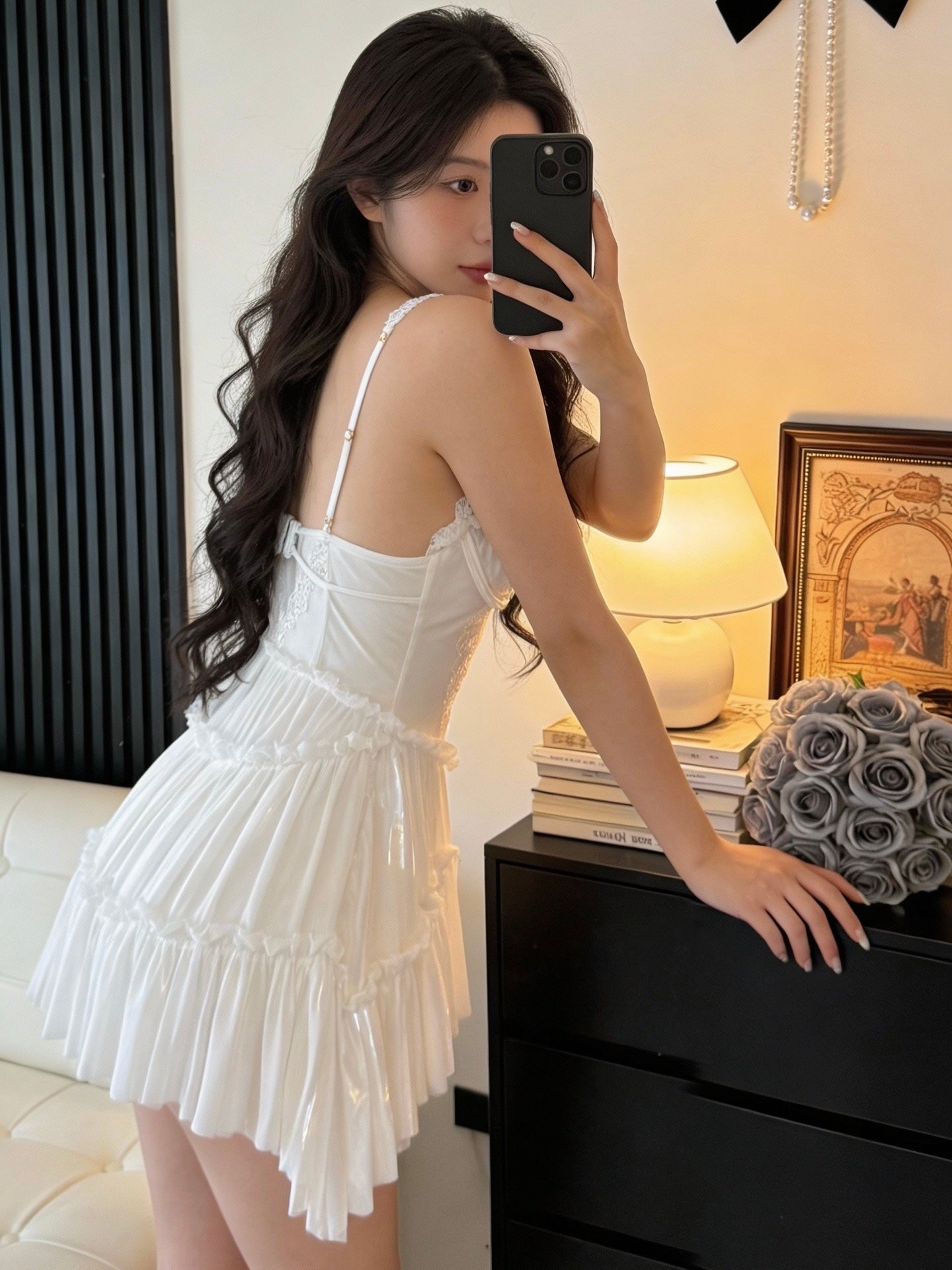 Underwire Lace Strap Dress【0368】