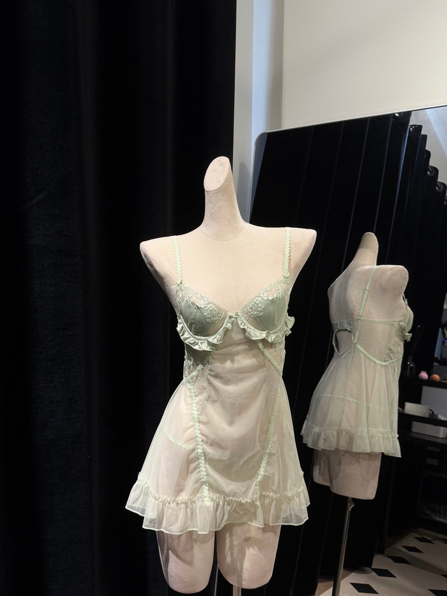 Mesh Lace Strap Sleepwear【2001】